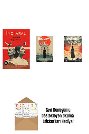 Hiçbir Aşk Hiçbir Ölüm + Gölgede Kırk Derece + İçimden Kuşlar Göçüyor + Okuma Sticker'ları