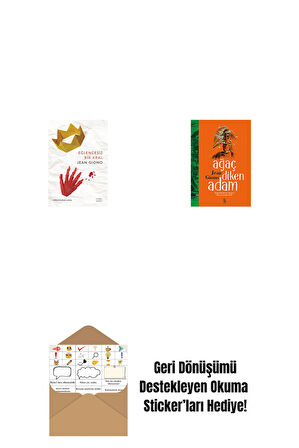 Eğlencesiz Bir Kral + Ağaç Diken Adam + Okuma Sticker'ları