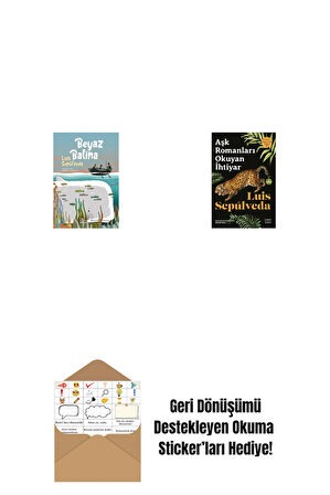 Beyaz Balina + Aşk Romanları  Okuyan İhtiyar + Okuma Sticker'ları