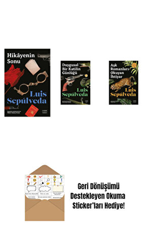 Hikâyenin Sonu + Duygusal Bir Katilin Günlüğü + Aşk Romanları  Okuyan İhtiyar + Okuma Sticker'ları