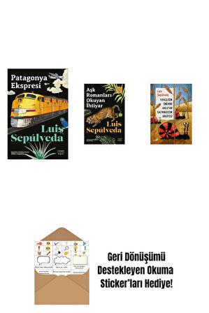 Patagonya Ekspresi + Aşk Romanları  Okuyan İhtiyar + Yavaşlığın Önemini Anlayan Salyangozun Hikayesi + Okuma Sticker'ları