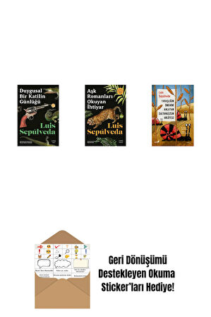 Duygusal Bir Katilin Günlüğü + Aşk Romanları  Okuyan İhtiyar + Yavaşlığın Önemini Anlayan Salyangozun Hikayesi + Okuma Sticker'ları