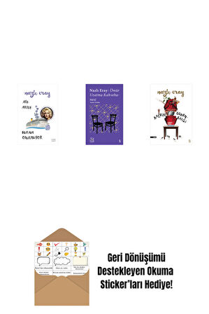 Aşk Artık Burada Oturmuyor + Everest Açıkhava 15 - Nazlı Eray: Ömür Uzatma Kahvehanesi  Seçme Öyküler + Kalbin Güneybatısı + Okuma Sticker'ları