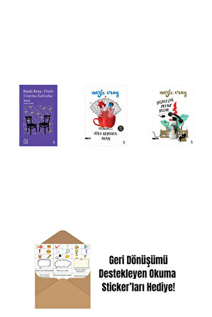 Everest Açıkhava 15 - Nazlı Eray: Ömür Uzatma Kahvehanesi  Seçme Öyküler + Aşkı Giyinen Adam + Yıldızlar Mektup Yazar + Okuma Sticker'ları