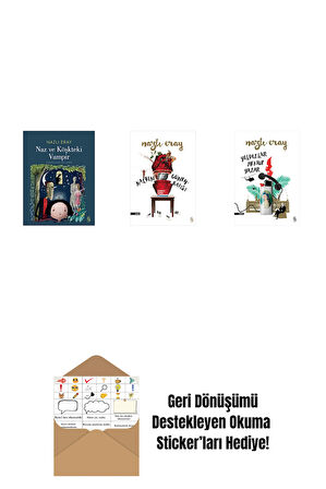 Naz ve Köşkteki Vampir + Kalbin Güneybatısı + Yıldızlar Mektup Yazar + Okuma Sticker'ları