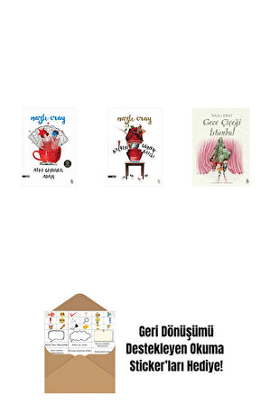 Aşkı Giyinen Adam + Kalbin Güneybatısı + Gece Çiçeği İstanbul + Okuma Sticker'ları