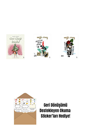 Gece Çiçeği İstanbul + Yıldızlar Mektup Yazar + Sinek Valesi Nizamettin + Okuma Sticker'ları