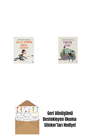 Aslan Tomson - Köpek Yavrusu + Farecik Uyku + Okuma Sticker'ları