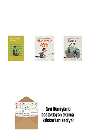 Everest Açıkhava 13 - Küçücük + Aslan Tomson - Köpek Yavrusu + Farecik Uyku + Okuma Sticker'ları