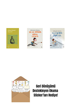 Everest Açıkhava 13 - Küçücük + Aslan Tomson - Köpek Yavrusu + Elli Kuruş Çikolata + Okuma Sticker'ları