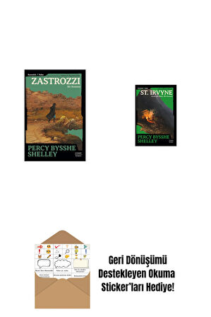 Zastrozzi + St. Irvyne ya da Gül-Haçlı - Bir Romans + Okuma Sticker'ları