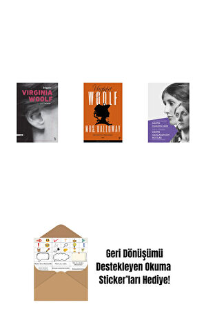 Dalgalar + Mrs.Dalloway + Hasta Olmaya Dair Hasta Odalarından Notlar + Okuma Sticker'ları