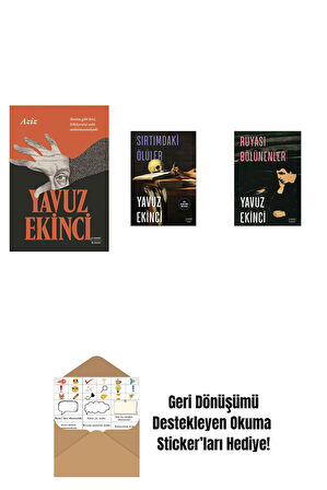Aziz + Sırtımdaki Ölüler + Rüyası Bölünenler + Okuma Sticker'ları