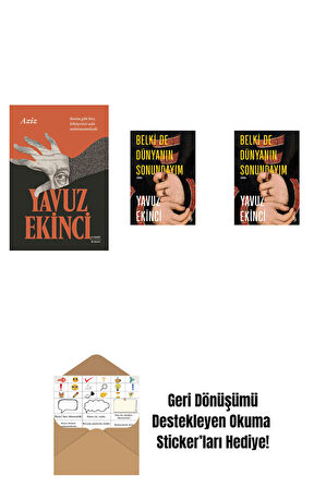 Aziz + Belki de Dünyanın Sonundayım (Ciltli) + Belki de Dünyanın Sonundayım + Okuma Sticker'ları