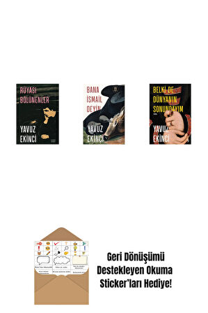Rüyası Bölünenler + Bana İsmail Deyin + Belki de Dünyanın Sonundayım (Ciltli) + Okuma Sticker'ları
