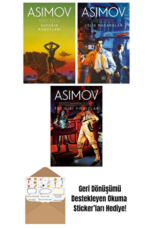 Şafağın Robotları – Robot Serisi 3. Kitap + Çelik Mağaralar – Robot Serisi 1. Kitap + Toz Gibi Yıldızlar – Galaktik İmparatorluk Serisi 1