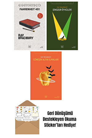 Fahrenheit 451 (70. Yıl Özel Baskısı) + Dinozor Öyküleri + Güneşin Altın Elmaları