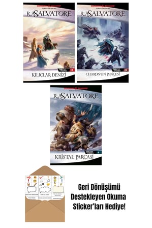 Kılıçlar Denizi – Drizzt Efsanesi 13. Kitap + Charon’un Pençesi – Drizzt Efsanesi 22. Kitap + Kristal Parçası – Drizzt Efsanesi 4. Kitap