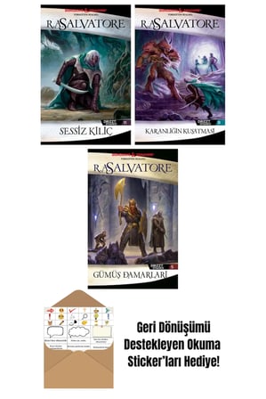 Sessiz Kılıç – Drizzt Efsanesi 11. Kitap + Karanlığın Kuşatması – Drizzt Efsanesi 9. Kitap + Gümüş Damarları – Drizzt Efsanesi 5. Kitap