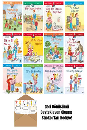 Annette Steinhauer 12 Kitap Seti + Okuma Sticker'ları