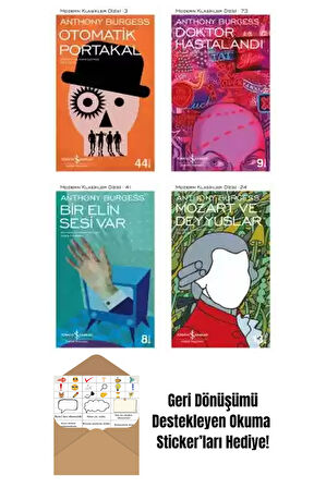 Anthony Burgess 4 Kitap Seti + Okuma Sticker'ları