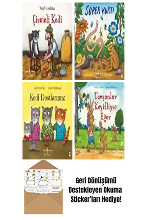 Axel Scheffler 4 Kitap Seti + Okuma Sticker'ları