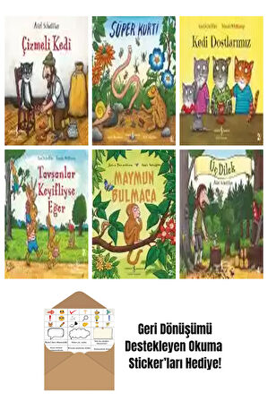 Axel Scheffler 6 Kitap Seti + Okuma Sticker'ları