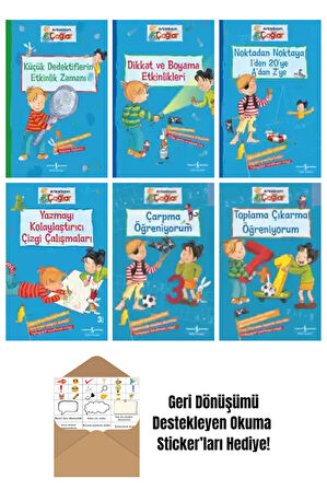 Brigitte Paul 6 Kitap Seti + Okuma Sticker'ları