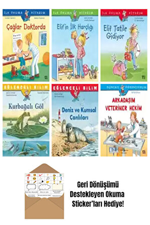 E. Gözde Dönmez 6 Kitap Seti + Okuma Sticker'ları