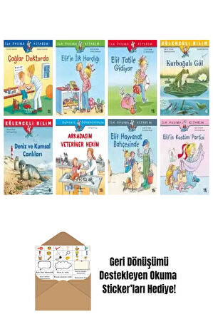 E. Gözde Dönmez 8 Kitap Seti + Okuma Sticker'ları