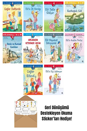E. Gözde Dönmez 10 Kitap Seti + Okuma Sticker'ları
