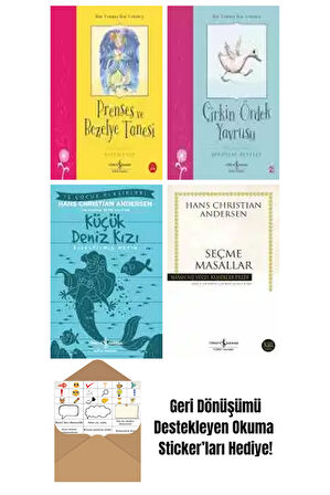 Hans Christian Andersen 4 Kitap Seti + Okuma Sticker'ları