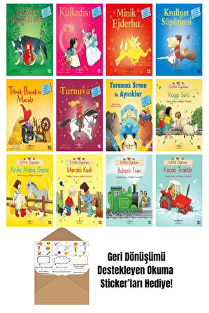 Heather Amery 12 Kitap Seti + Okuma Sticker'ları