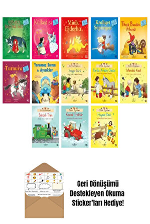 Heather Amery 13 Kitap Seti + Okuma Sticker'ları