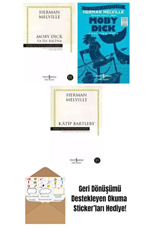 Herman Melville 3 Kitap Seti + Okuma Sticker'ları