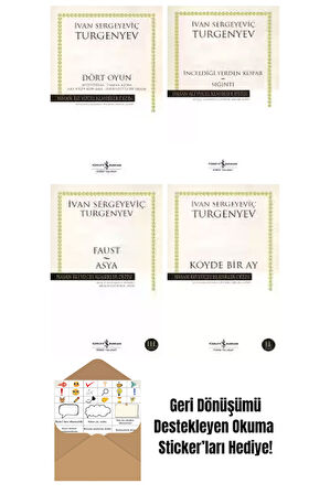 İvan Sergeyeviç Turgenyev 4 Kitap Seti + Okuma Sticker'ları