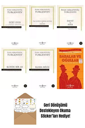İvan Sergeyeviç Turgenyev 6 Kitap Seti + Okuma Sticker'ları