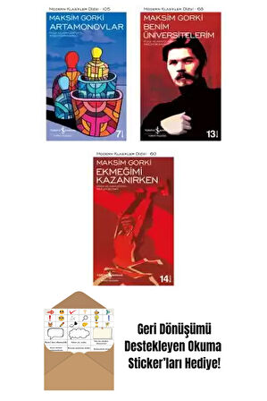 Maksim Gorki 3 Kitap Seti + Okuma Sticker'ları