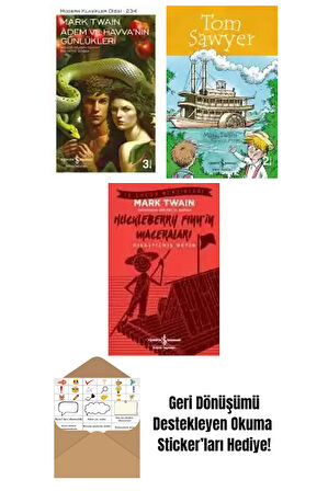 Mark Twain 3 Kitap Seti + Okuma Sticker'ları