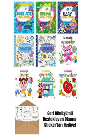 Pervin Özcan 9 Kitap Seti + Okuma Sticker'ları