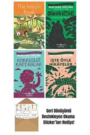 Rudyard Kipling 4 Kitap Seti + Okuma Sticker'ları