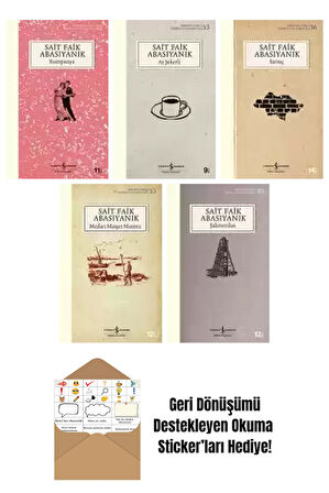 Sait Faik Abasıyanık 5 Kitap Seti + Okuma Sticker'ları