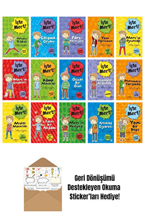 Sally Rippin 15 Kitap Seti + Okuma Sticker'ları