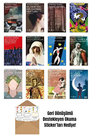 Stefan Zweig 12 Kitap Seti + Okuma Sticker'ları