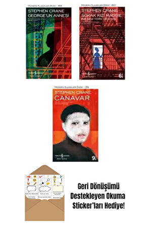 Stephen Crane 3 Kitap Seti + Okuma Sticker'ları