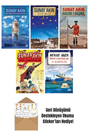 Sunay Akın 5 Kitap Seti + Okuma Sticker'ları