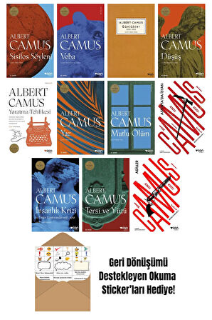 Albert Camus 11 Kitap Seti + Okuma Sticker'ları