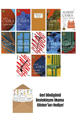 Albert Camus 13 Kitap Seti + Okuma Sticker'ları