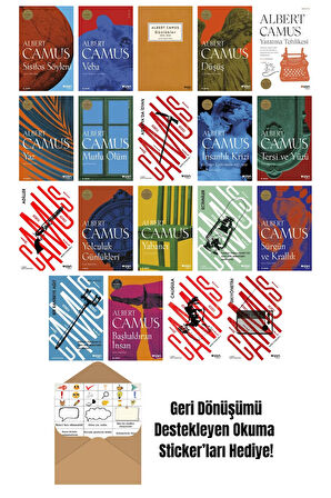 Albert Camus 19 Kitap Seti + Okuma Sticker'ları