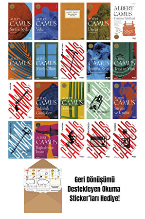Albert Camus 20 Kitap Seti + Okuma Sticker'ları
